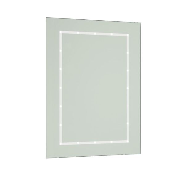 Battery Operated LED Illuminated Bathroom 60cm Outline Rectangular Mirror
