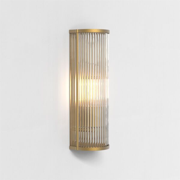 Astro Lighting - Avignon - 1427002 - Antique Brass Clear Ribbed Glass Wall Washer Light