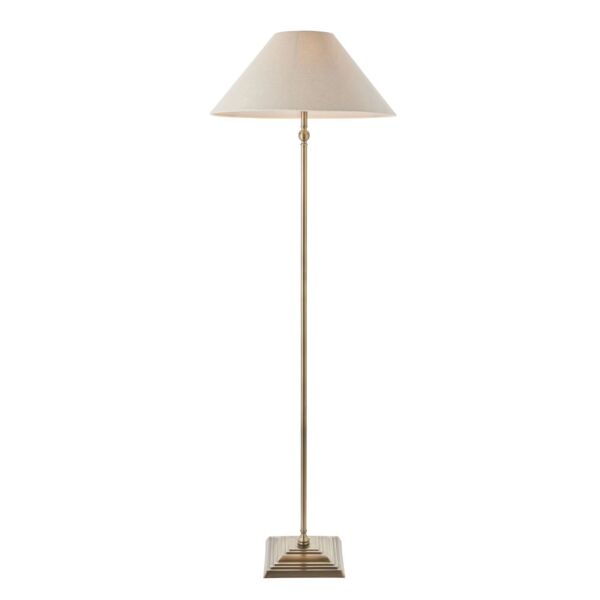 Endon Lighting - Lille - 117831 - Antique Brass Natural Floor Lamp