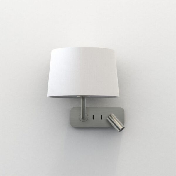 Astro Lighting - Side by Side - 1406003 & 5035003 - Nickel White Reading Wall Light