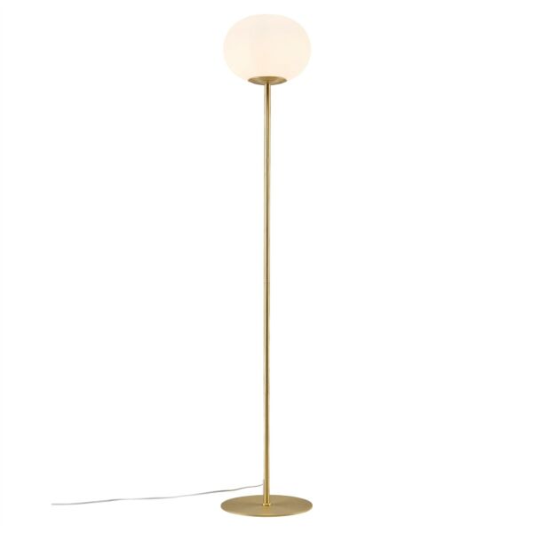 Nordlux - Alton - 2010514001 - Brushed Brass Opal Glass Floor Lamp