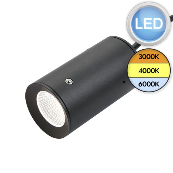 Saxby Lighting - Juno LED - 114568 - LED Black Clear Flush Ceiling Light