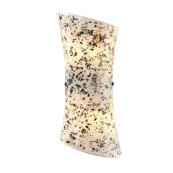 Endon Lighting - Marconi - MARCONI-2WBLI - Satin Nickel Mosaic Glass 2 Light Wall Washer Light
