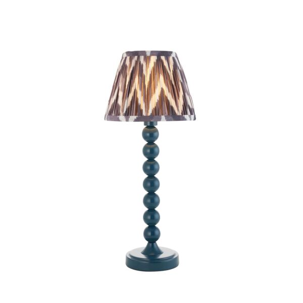 Endon Lighting - Higgledy & Zigzag 20cm - 116263 - Blue Grey Table Lamp With Shade