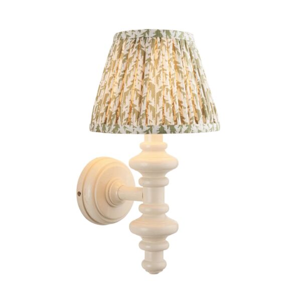 Endon Lighting - Carnaby & Leaf 20cm - 114438 - White Green Wall Light