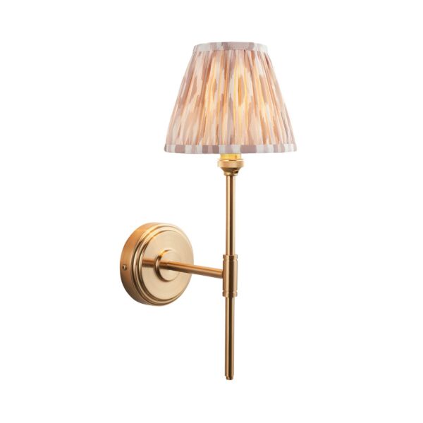 Endon Lighting - Step T Bar & Ikat 16cm - 115772 - Aged Brass Neutral Wall Light