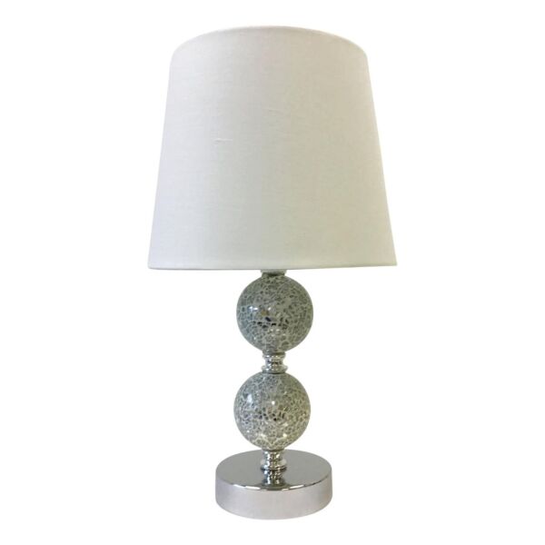 Mosaic Touch Lamp with White Shade