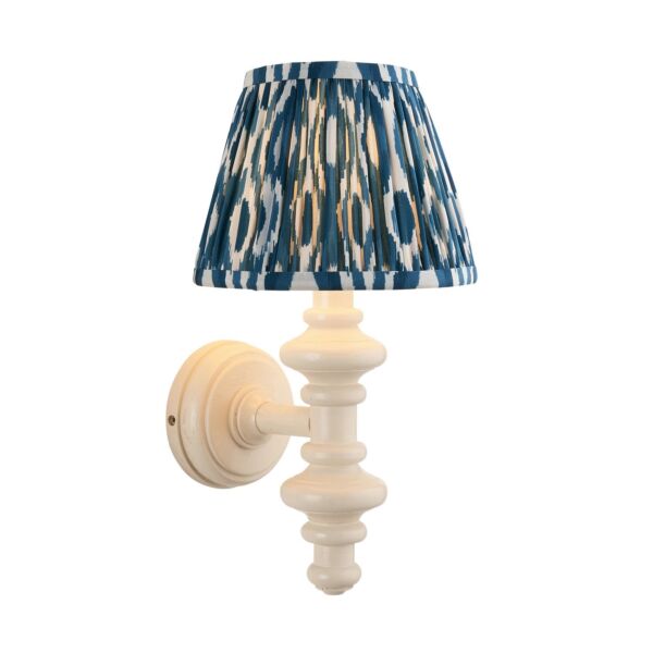 Endon Lighting - Carnaby & Ikat 20cm - 114446 - White Blue Wall Light