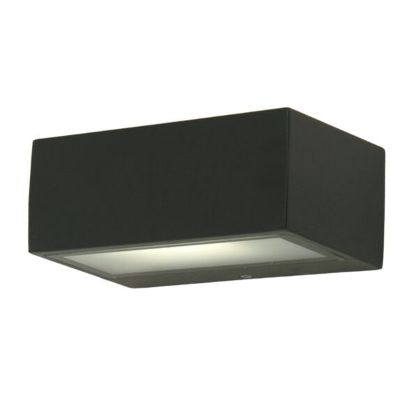 Lutec - Gemini - 5602734118 - Dark Grey Frosted Glass IP54 Outdoor Wall Washer Light