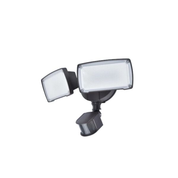Lutec - Chimera - 7635432330 - LED Black Clear 2 Light IP54 Outdoor Sensor Floodlight