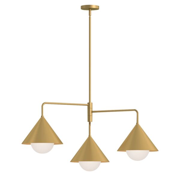 Elstead Lighting - Remyck - ALM-REMYCK3-GD - Gold Opal Glass 3 Light Ceiling Pendant Light