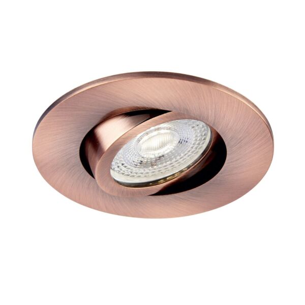 Saxby Lighting - Saxby ShieldONE 75 - 109808 & 113318 - Copper Tilt Recessed Fire Rated Ceiling Downlight
