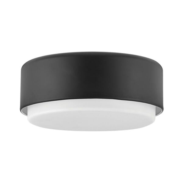 Hinkley Lighting - Cedric - HK-CEDRIC-F-S-BK - Black Opal Glass 2 Light Flush Ceiling Light