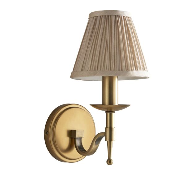 Interiors 1900 - Stanford - 63653 - Antique Brass Beige Wall Light