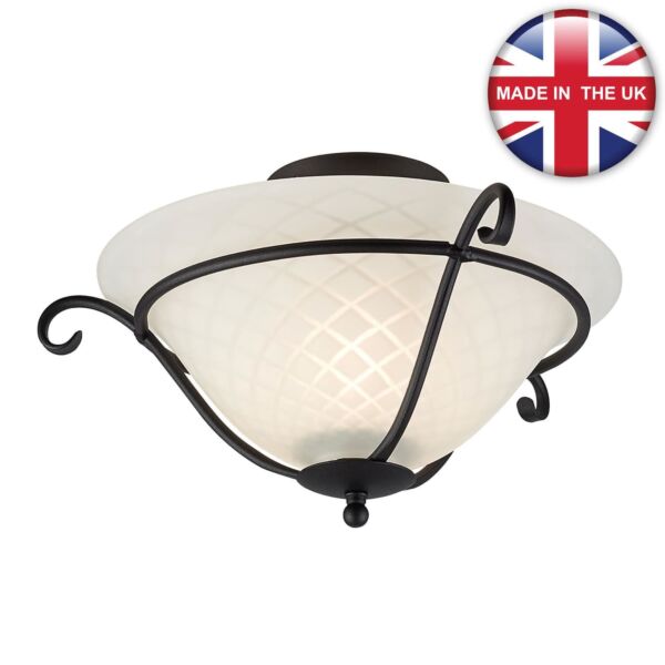 Elstead - Torchiere TCH-F-BLACK Flush Light