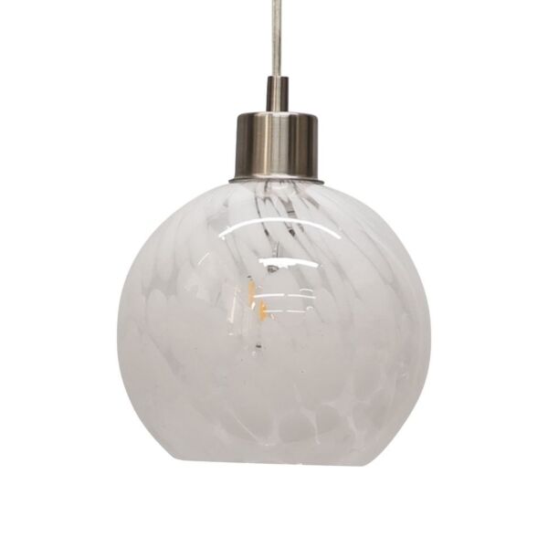 Confetti - Glass Globe with Satin Nickel Pendant Fitting