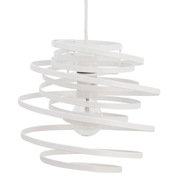 White Metal Swirl Easy Fit Light Shade