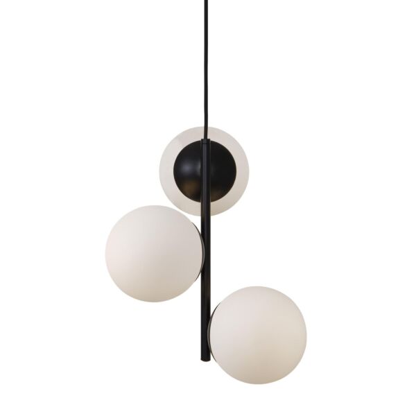 Nordlux - Lilly - 48603003 - Black Opal Glass 3 Light Ceiling Pendant Light