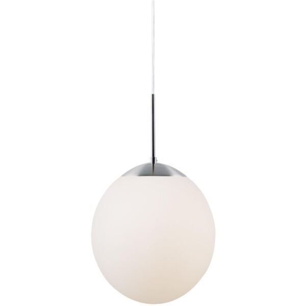 Nordlux - Cafe 25 - 39573001 - Brushed Chrome Opal Glass Ceiling Pendant Light