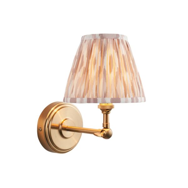 Endon Lighting - Step Wing & Ikat 16cm - 115788 - Aged Brass Neutral Wall Light