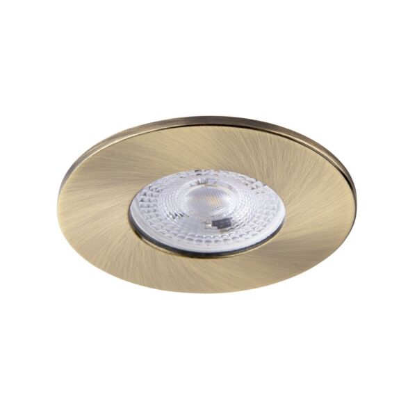 Saxby Lighting - Saxby ShieldONE 65 - 109805 & 113280 - Antique Brass Fixed Recessed Fire Rated Ceiling Downlight