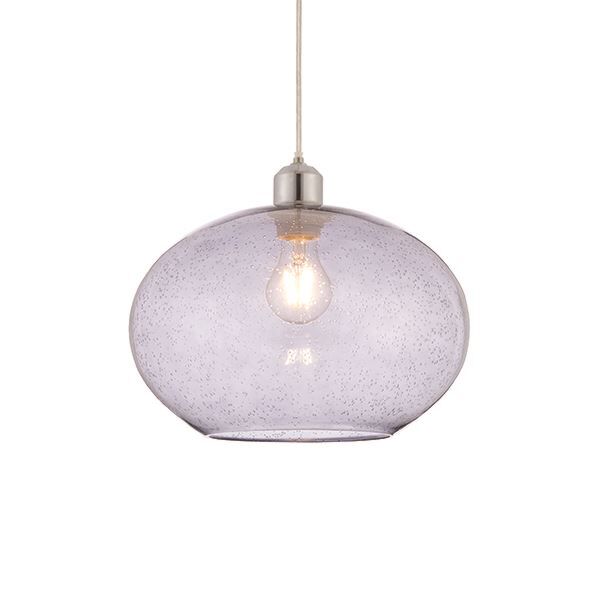 Endon Lighting - Dimitri - 73976 - Grey Glass Easy Fit Pendant Shade