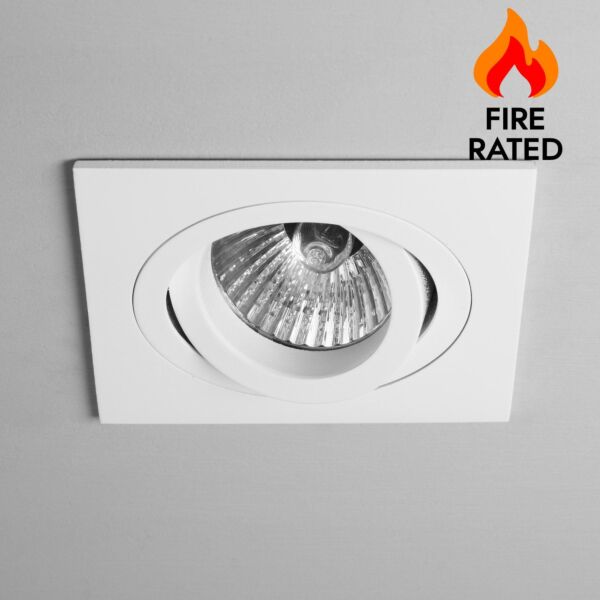 Astro Lighting - Taro Square Adjustable Fire-Rated 1240030 - Fire Rated Matt White Downlight/Recessed Spot Light