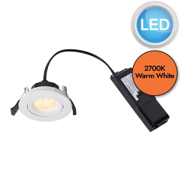 Nordlux - Aliki - 2310320001 - LED White Matt IP44 Bathroom Recessed Ceiling Downlight