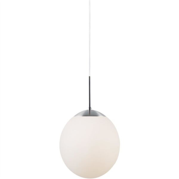 Nordlux - Cafe 20 - 39563001 - Brushed Chrome Opal Glass Ceiling Pendant Light