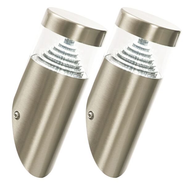 Set of 2 Inca - Outdoor Stainless Steel LED Wall Lights