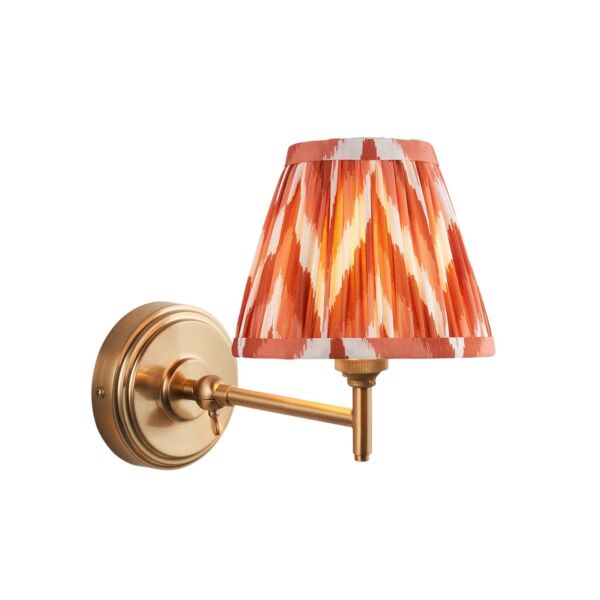 Endon Lighting - Step Fold & Zigzag 16cm - 115799 - Aged Brass Orange Wall Light