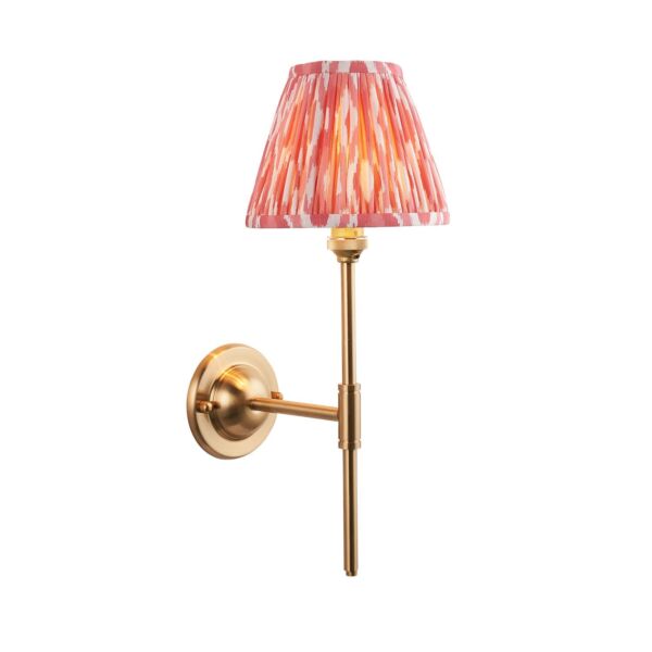 Endon Lighting - Dome T Bar & Ikat 16cm - 115608 - Aged Brass Pink Wall Light