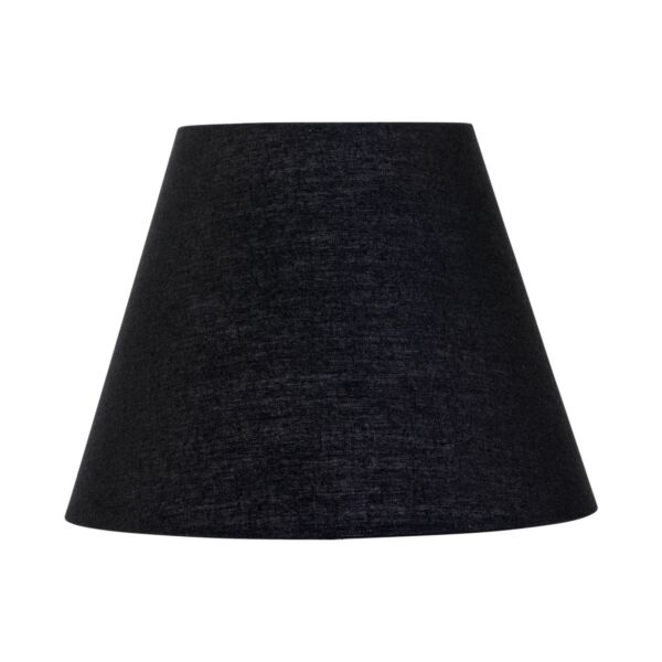 Black Cotton 20cm Diameter Tapered Fabric Lamp Shade