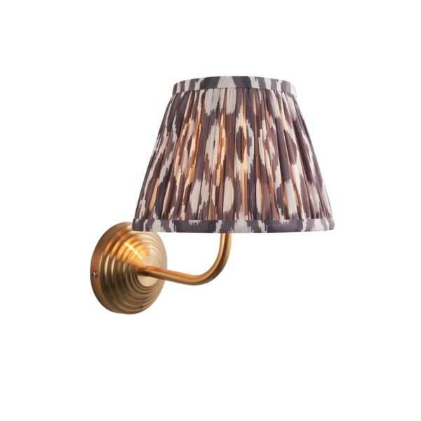 Endon Lighting - Obelisk Arc & Ikat 20cm - 116007 - Aged Brass Grey Wall Light