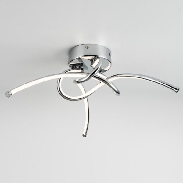 Twist - Chrome LED Flush Ceiling Light