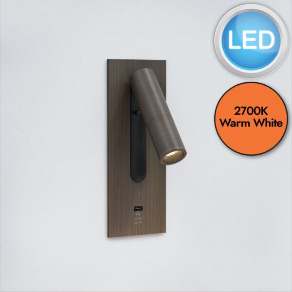 Astro Lighting - Fuse - 1215143 - LED Bronze Reading Wall Light