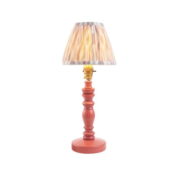 Endon Lighting - Bibury & Ikat 16cm - 115916 - Pink Aged Brass Neutral Table Lamp With Shade