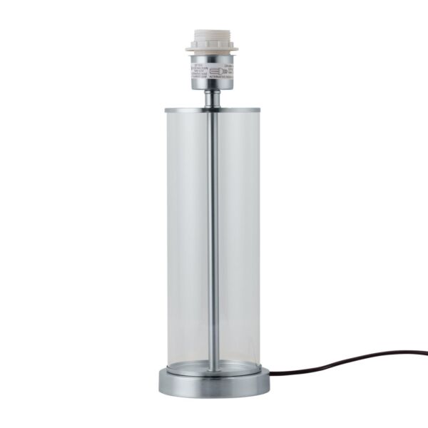 Aura - Chrome with Glass Column Table Lamp Base