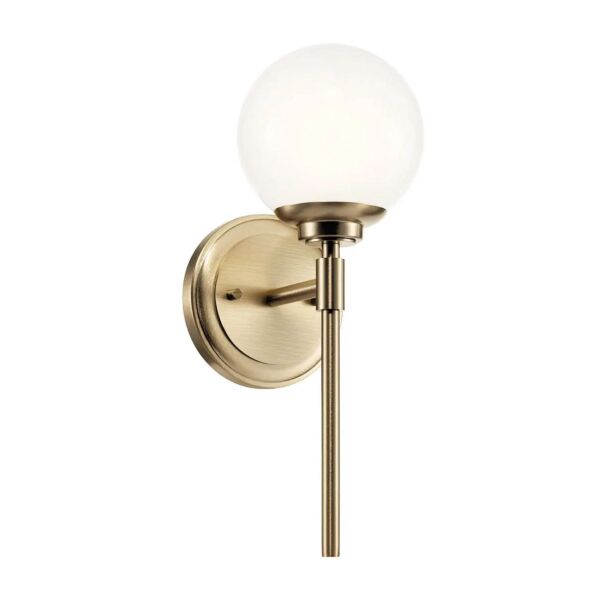 Kichler Lighting - Benno - KL-BENNO1-CPZ - Light Bronze Opal Glass IP44 Bathroom Wall Light