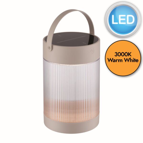 Nordlux - Coupar - 2518215009 - LED Sand Frosted IP44 Touch Solar Outdoor Portable Lamp