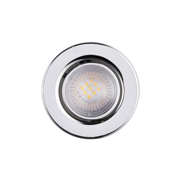 Set of 24 Chrome Fire Rated 6W LED 3000K Tilt Recessed Downlights