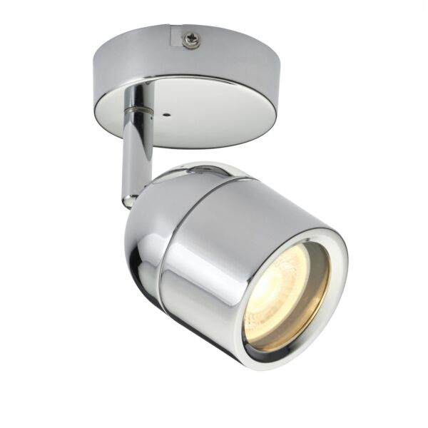 Saxby Lighting - Knight - 81569 - Chrome Clear Glass IP44 Bathroom Ceiling Spotlight