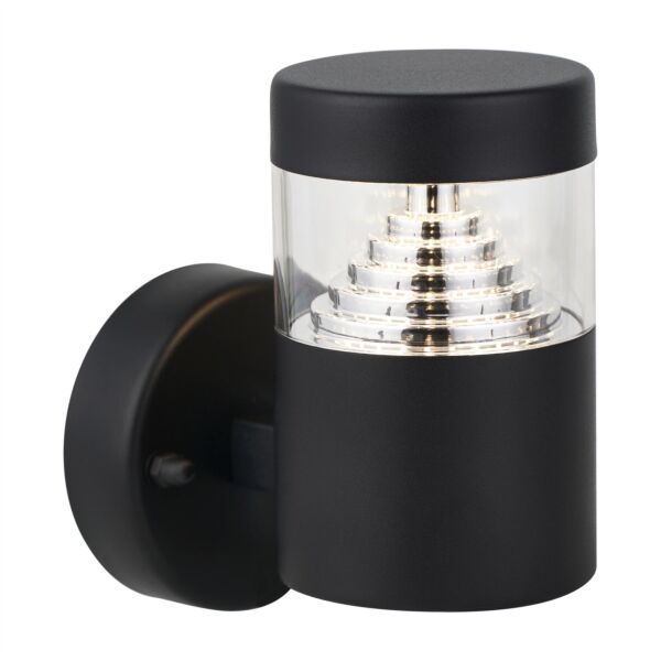 Pyramid - Black LED Outdoor Wall Light