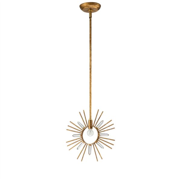 Gilded Nola Lighting - Sun King - GN-SUN-KING-P-G - Gold Leaf Ceiling Pendant Light