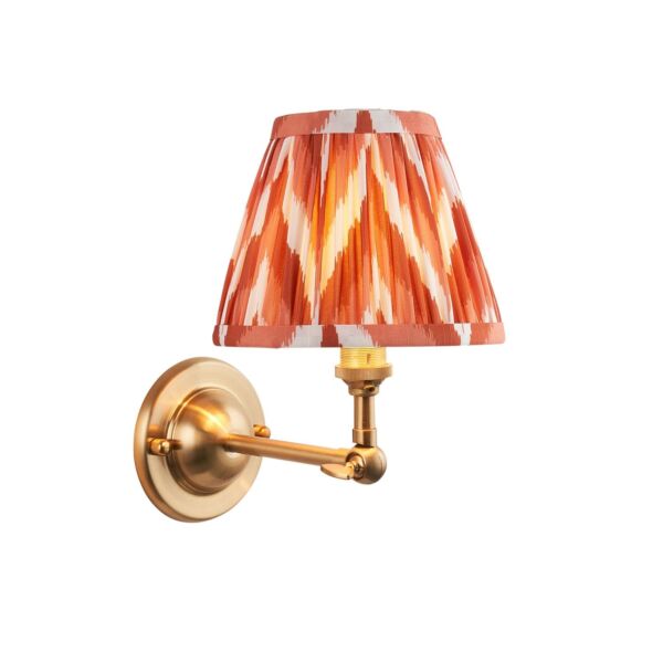 Endon Lighting - Dome Wing & Zigzag 16cm - 115631 - Aged Brass Orange Wall Light