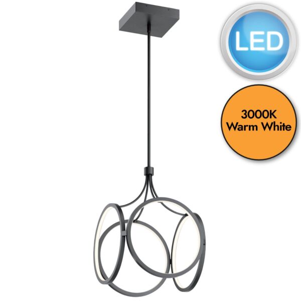 Quintiesse - Ciri - QN-CIRI-P-MBK - LED Black Ceiling Pendant Light