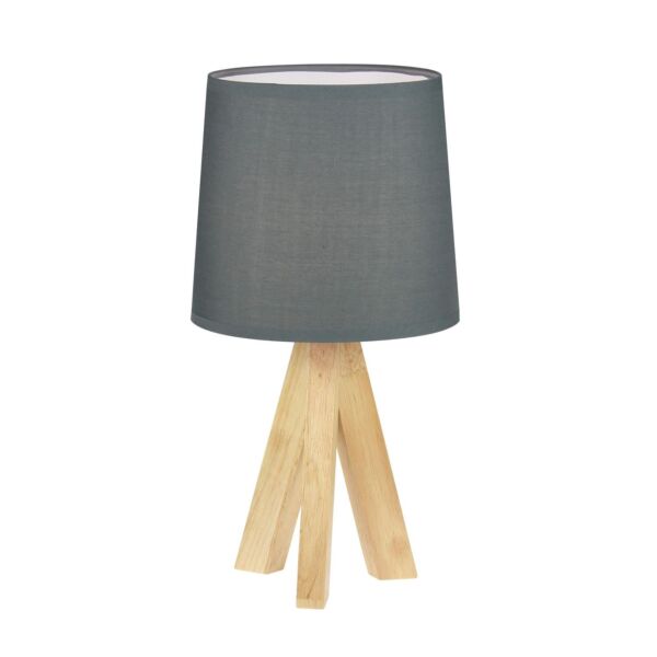 Hubert - Natural Wooden Tripod Lamp