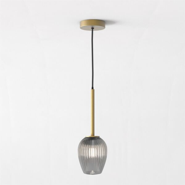 Astro Lighting - Tacoma - 5036008 & 1429024 - Antique Brass Clear Smoked Glass IP44 Ceiling Pendant Light