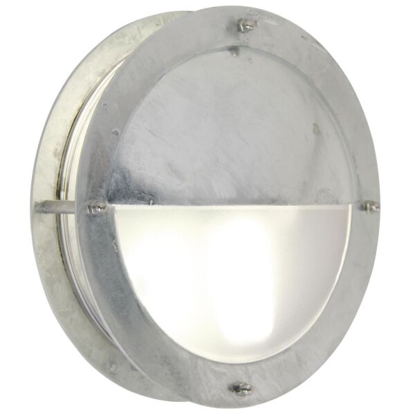 Nordlux - Malte - 21841031 - Galvanized Steel Frosted Glass IP54 Outdoor Bulkhead Light