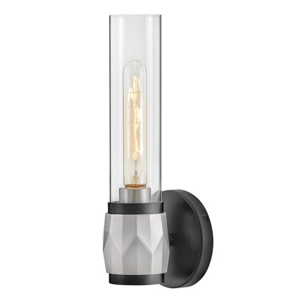 Hinkley Lighting - Ellison - HK-ELLISON1-BK-BN - Black Brushed Nickel Clear Glass IP44 Bathroom Wall Light